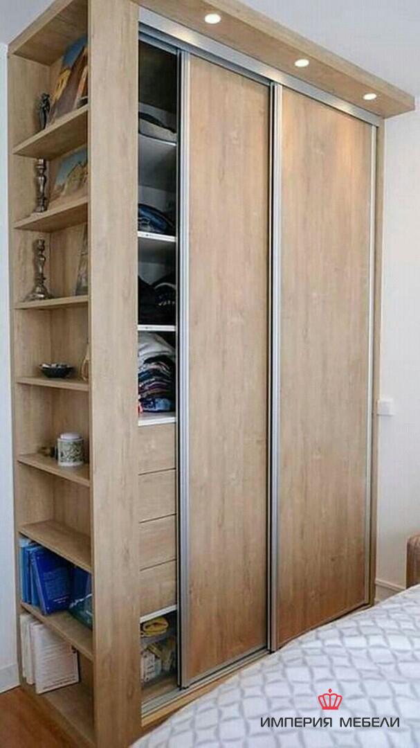 Шкаф-купе в спальню из дсп с подсветкой №32