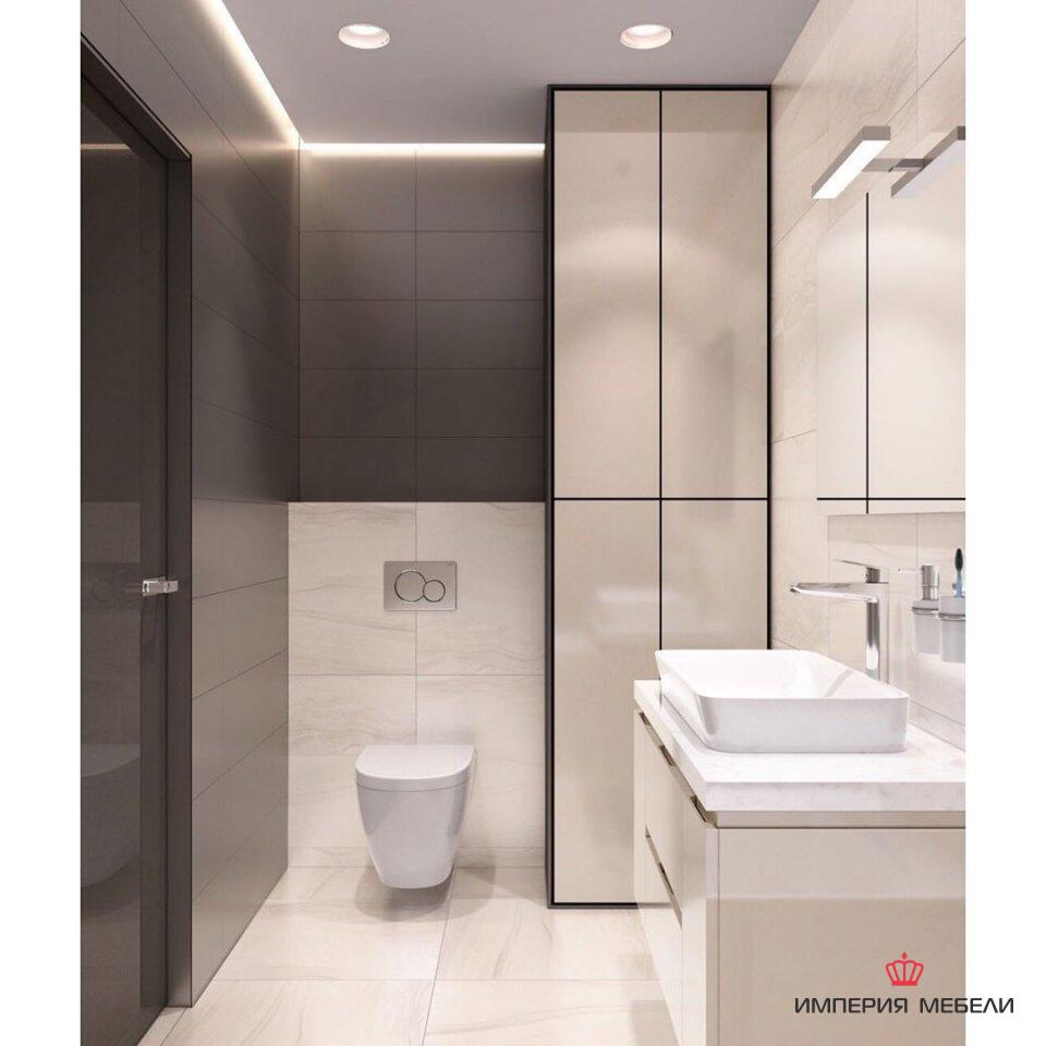 Узкий шкаф для ванной комнаты №21