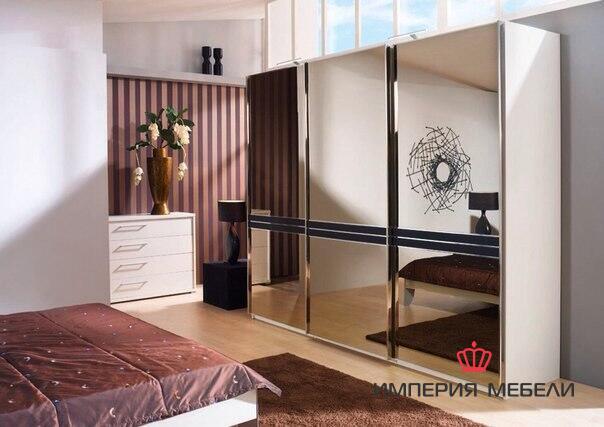 Шкаф-купе в спальню с зеркалами система Modus air №6
