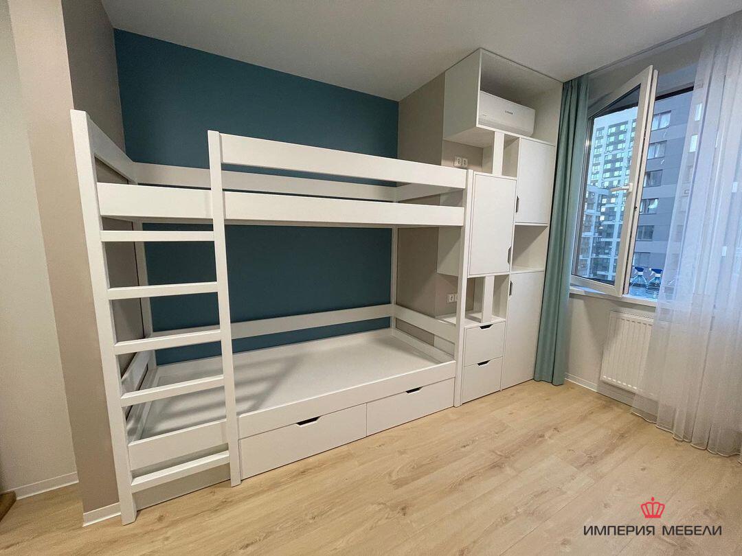 Кровать детская белая №12