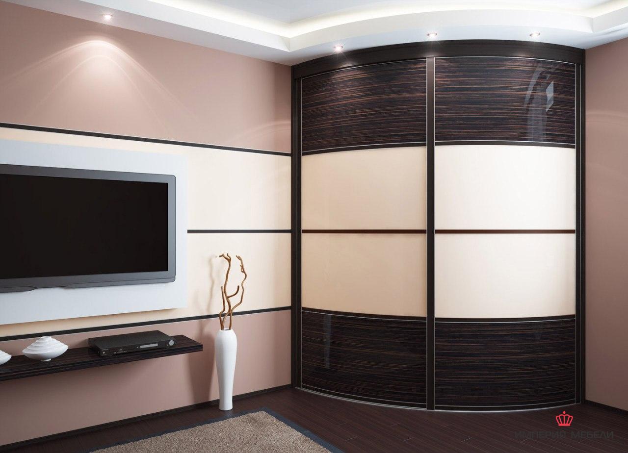 Шкаф-купе радиусный в спальню №19