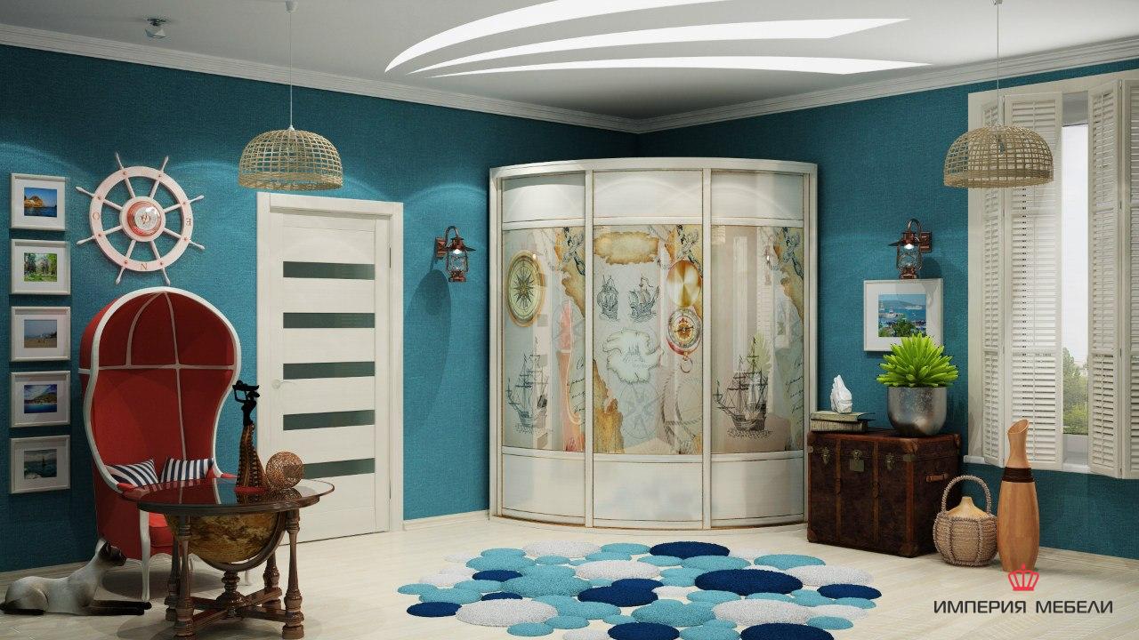 Шкаф-купе радиусный в детскую №9