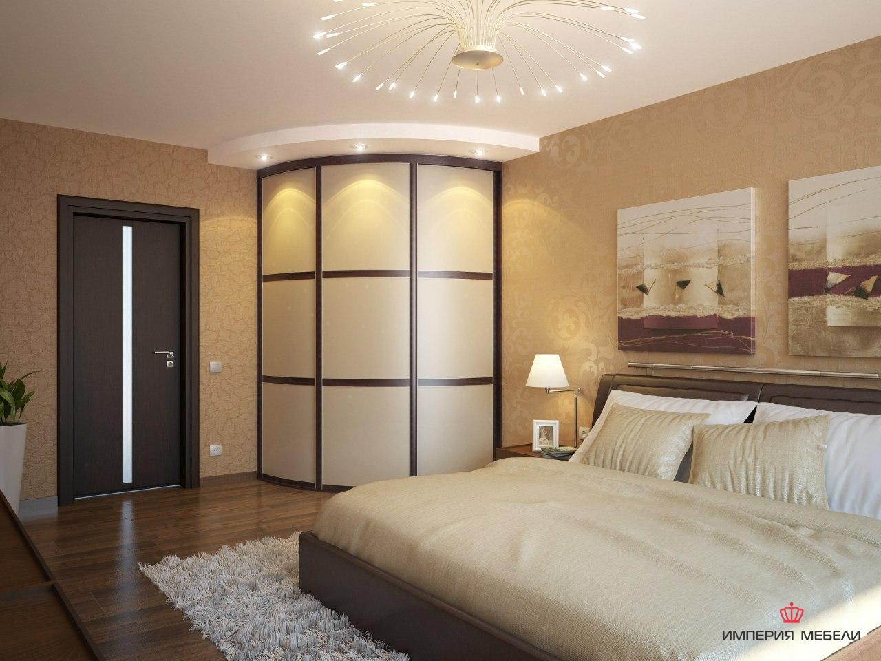 Шкаф-купе радиусный в спальню №3