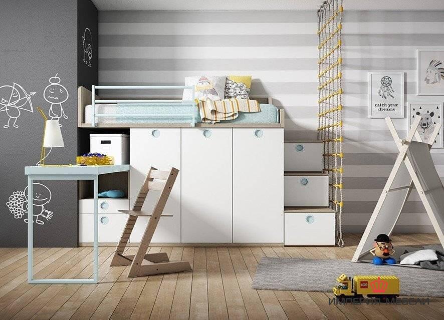 Кровать детская белая №7