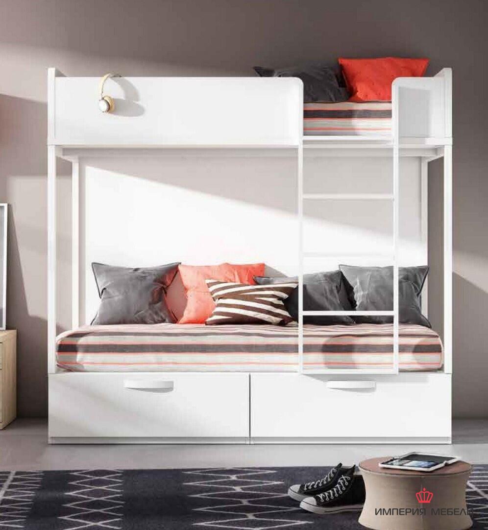 Кровать детская белая №1