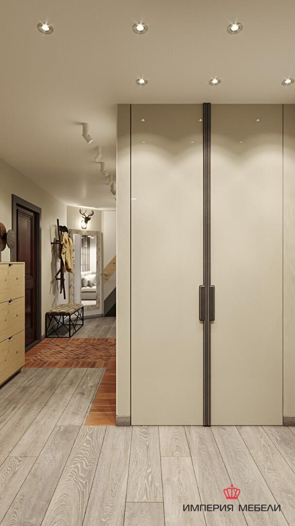 Встроенный шкаф-купе узкий в прихожую №3