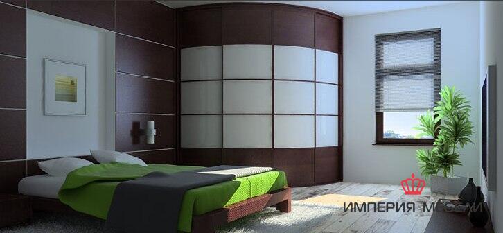 Шкаф-купе радиусный в спальню №9