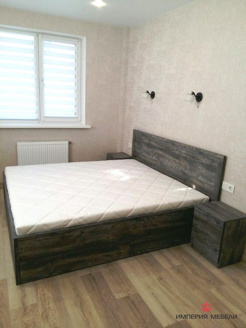 Кровать из ДСП сосна Пасадена №1