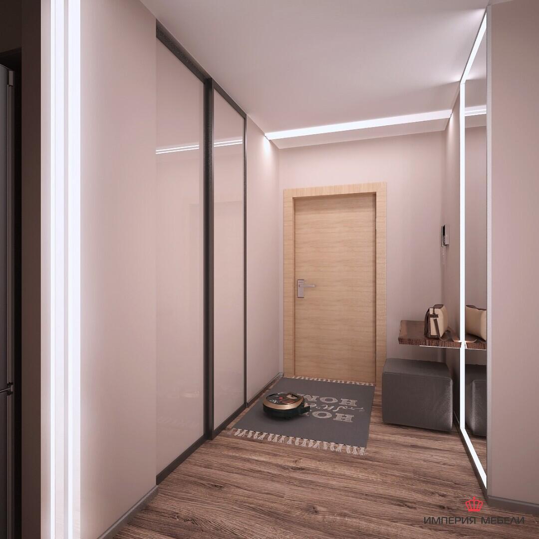 Встроенный узкий шкаф-купе №4