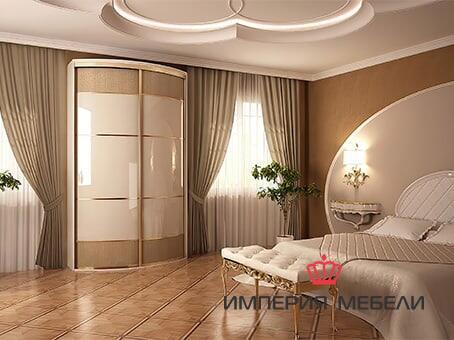 Шкаф-купе радиусный в спальню №10
