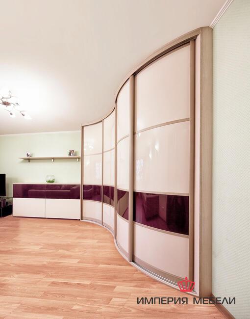 Шкаф-купе радиусный в спальню №4
