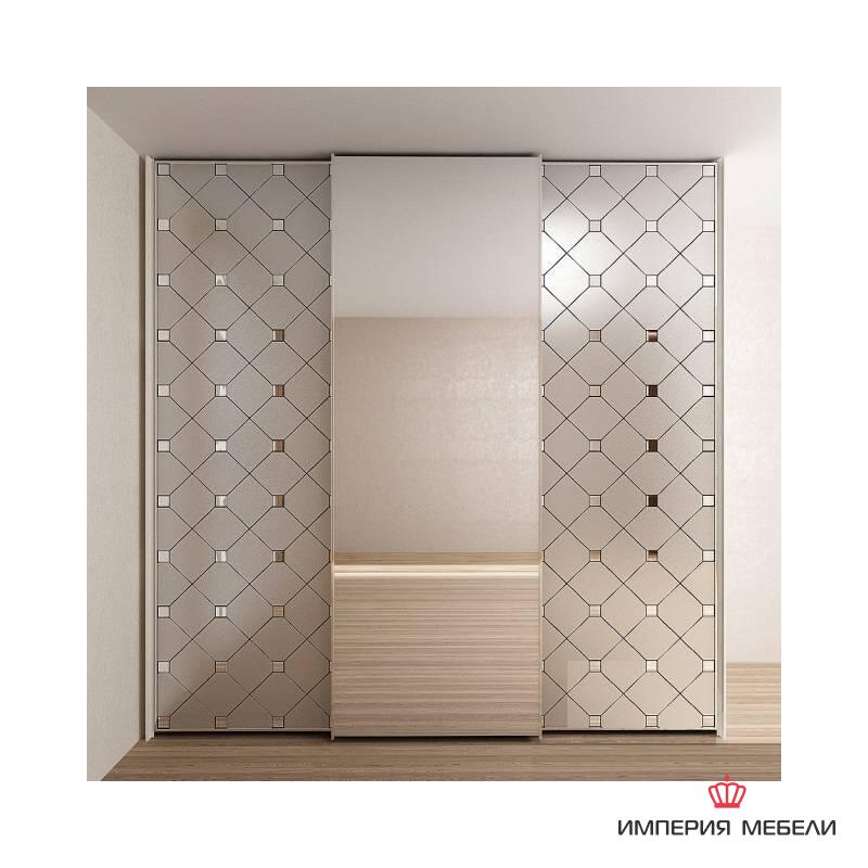 Встроенный шкаф-купе с рисунком №14-3