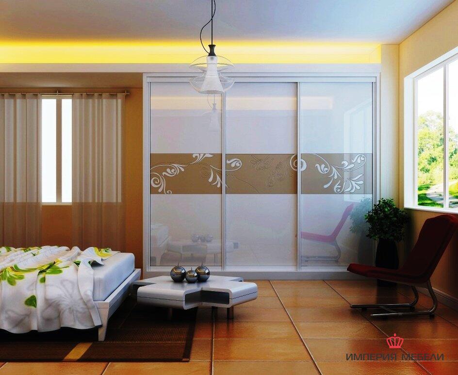 Встроенный шкаф-купе с рисунком №17-3