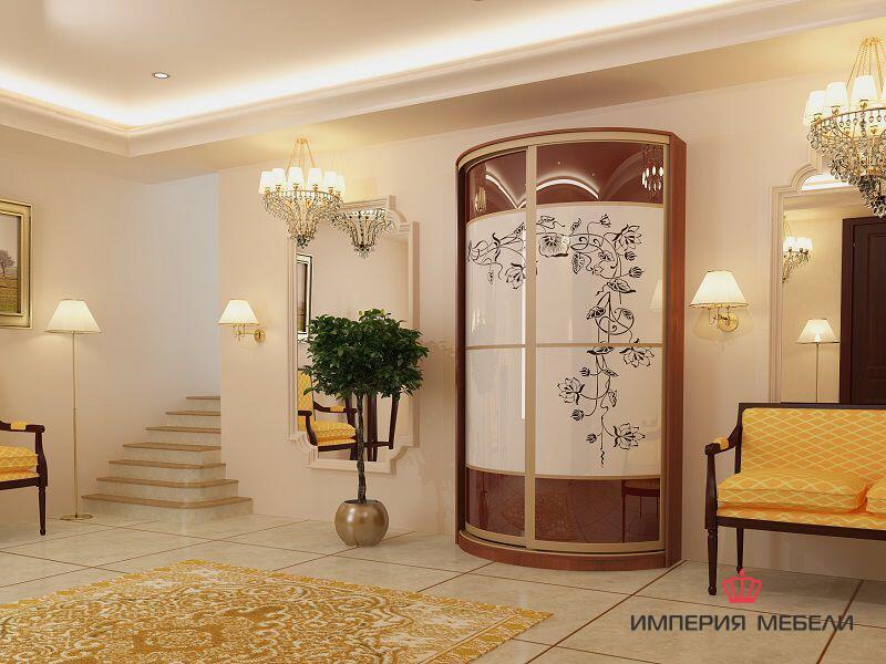 Шкаф-купе радиусный в гостиную №4