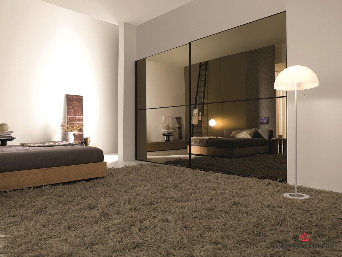 Встроенный шкаф-купе со стеклянными дверями №17-3